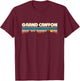 Grand Canyon Retro 80s Sunset T-Shirt - T-Shirt | Maroon