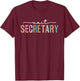 Unit Secretary Appreciation Week Healthcare Retro Leopard T-Shirt - T-Shirt | Maroon