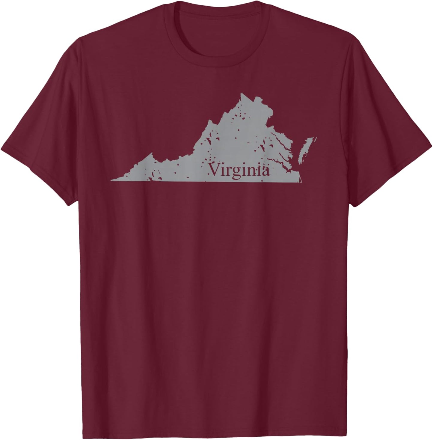 Extraordinary Virginia State Outline Travel Gift T-Shirt - T-Shirt | Maroon