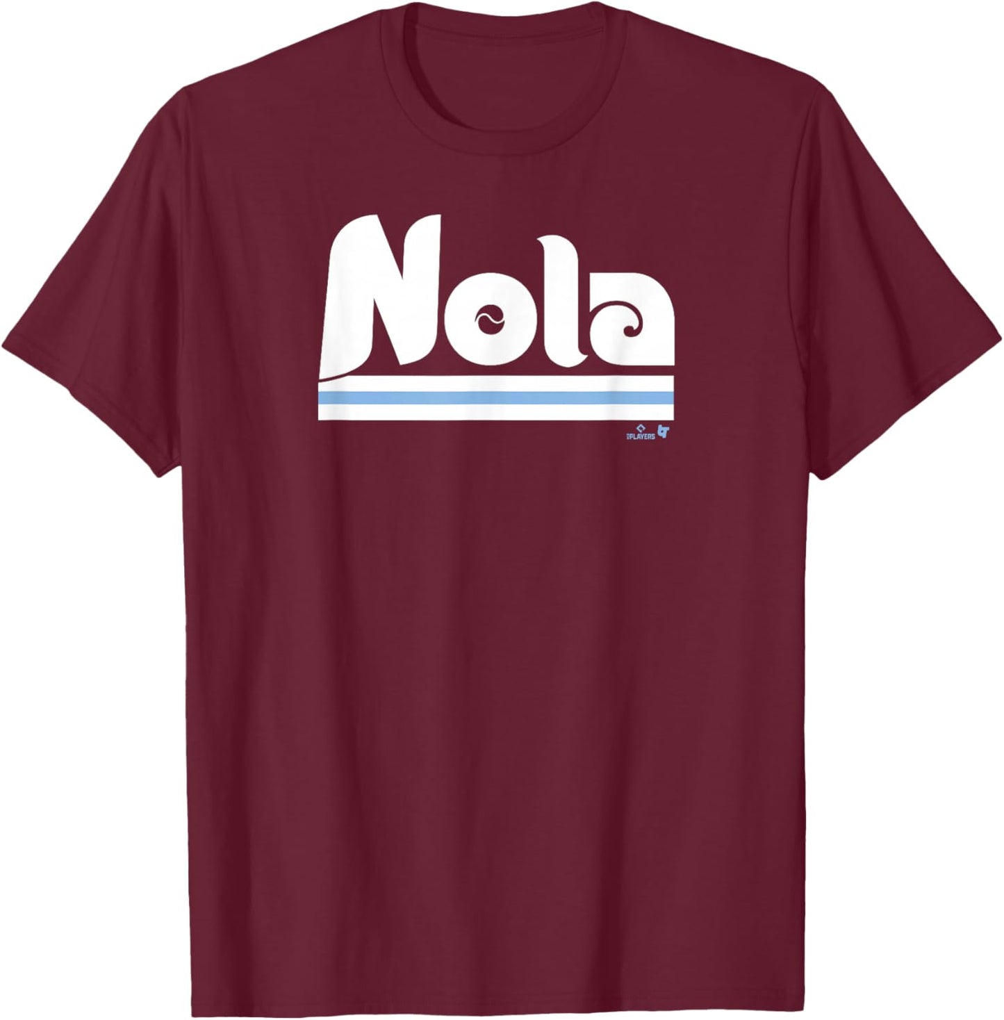 Aaron Nola - Philly Text - Philadelphia Baseball T-Shirt - T-Shirt | Maroon