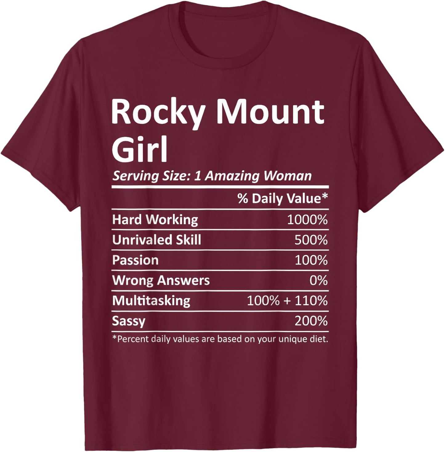 ROCKY MOUNT GIRL NC NORTH CAROLINA Funny City Home Root Gift T-Shirt - T-Shirt | Maroon