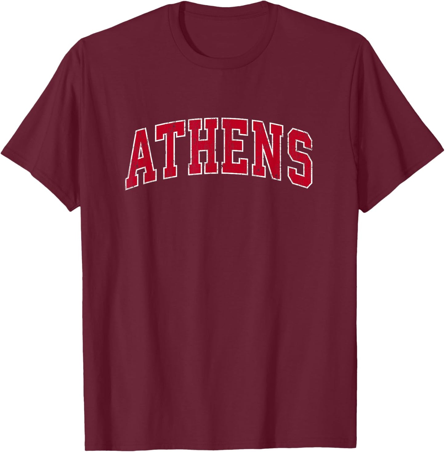 Athens Georgia GA Vintage Sports Design Red Design T-Shirt - T-Shirt | Maroon
