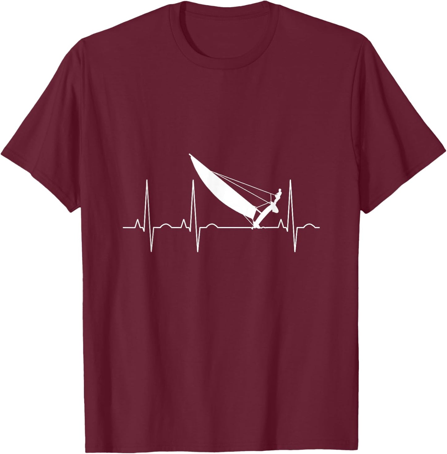 Catamaran trapeze sailing Pulse Frequency T-Shirt - T-Shirt | Maroon