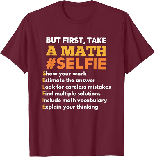 Funny Math Teacher Gift A Math Nerd Men Women T-Shirt - T-Shirt | Maroon