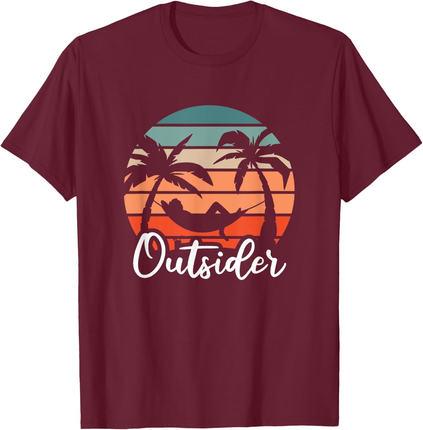 Outsider - Holiday Vacation Outdoor Lover T-Shirt - T-Shirt | Maroon