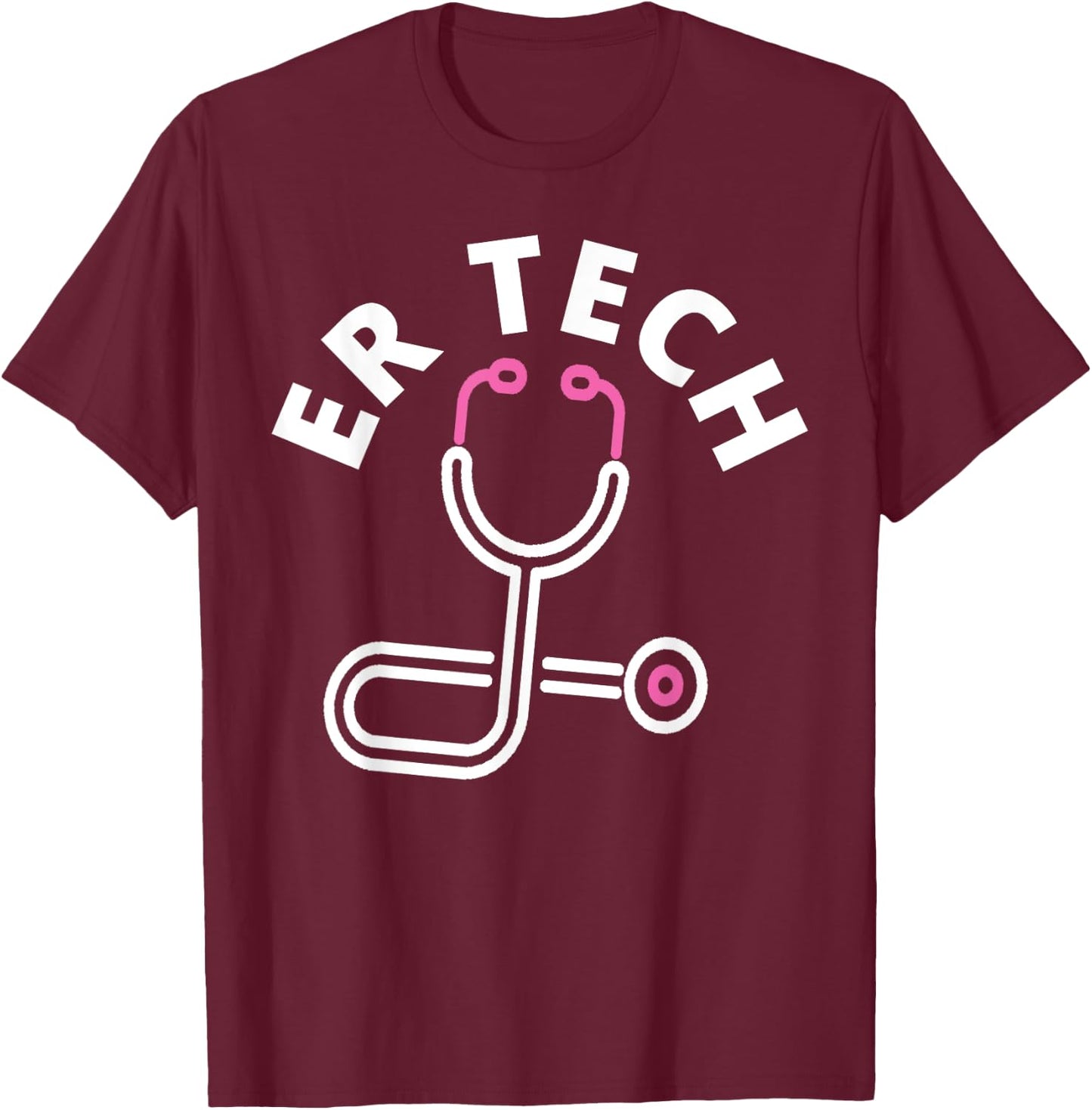 ER Tech Technicians Design - Emergency Room Nursing Staff T-Shirt - T-Shirt | Maroon