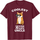 Coolest Corgi Uncle Funny Dog Men Women T-Shirt - T-Shirt | Maroon