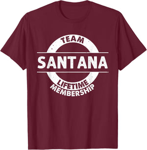 SANTANA Gift Funny Surname Family Tree Birthday Reunion Idea T-Shirt - T-Shirt | Maroon