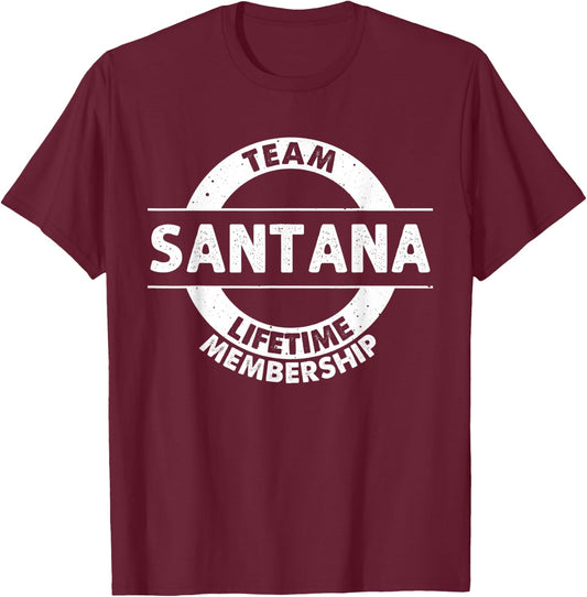 SANTANA Gift Funny Surname Family Tree Birthday Reunion Idea T-Shirt - T-Shirt | Maroon