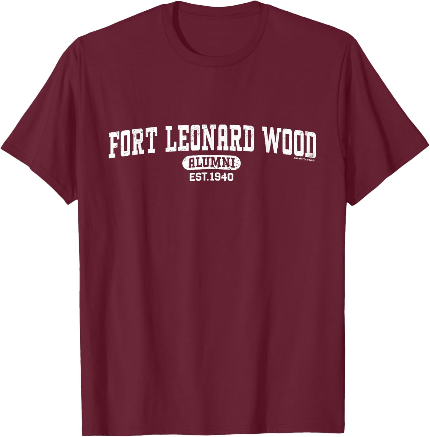 Fort Leonard Wood Alumni - Army Post, Darks T-Shirt - T-Shirt | Maroon