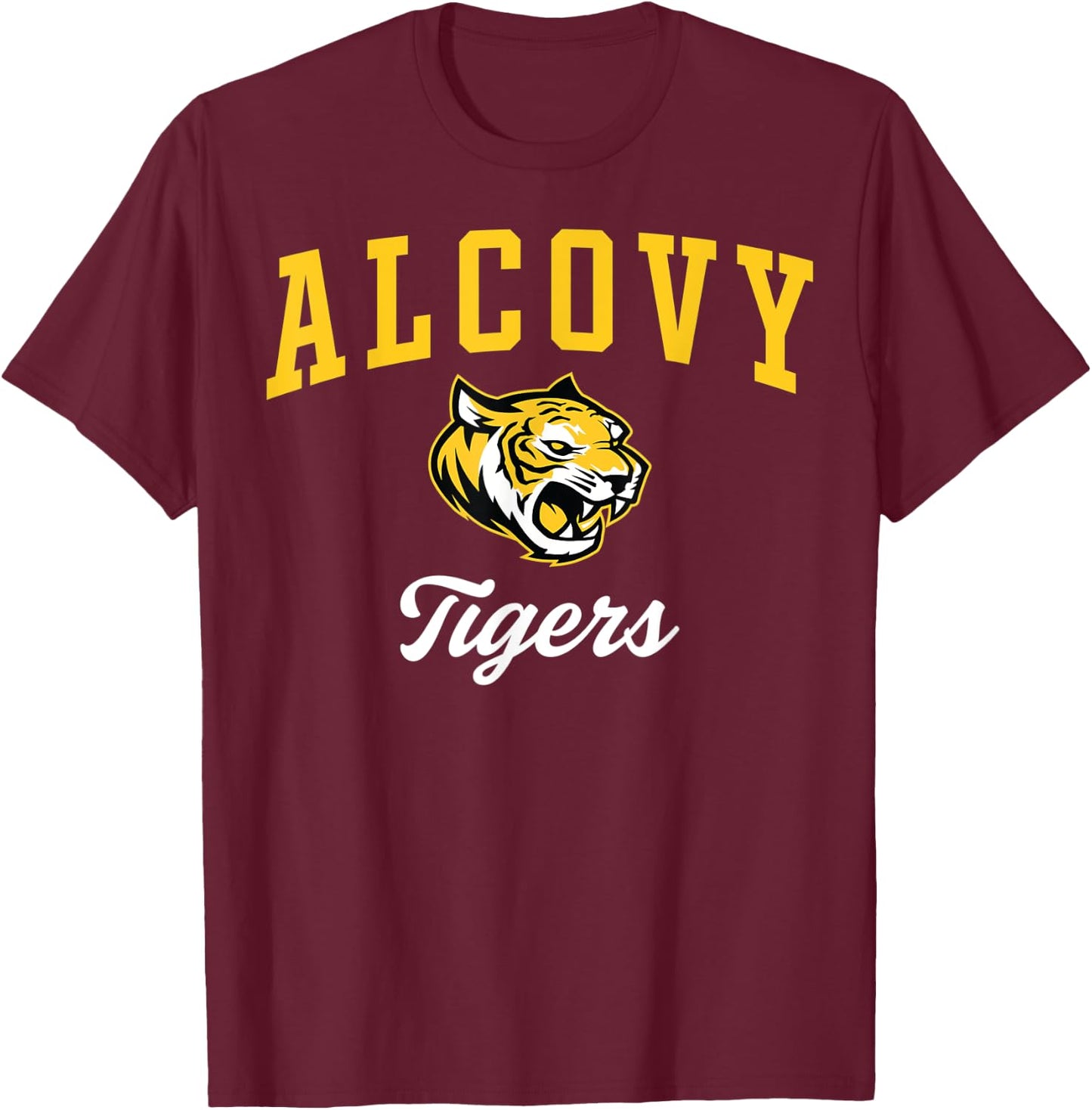 Alcovy High School Tigers T-Shirt - T-Shirt | Maroon