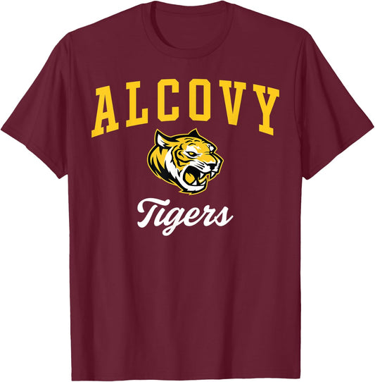 Alcovy High School Tigers T-Shirt - T-Shirt | Maroon