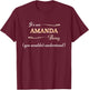 It's an AMANDA Thing You Wouldn't Understand | Name Gift T-Shirt - T-Shirt | Maroon