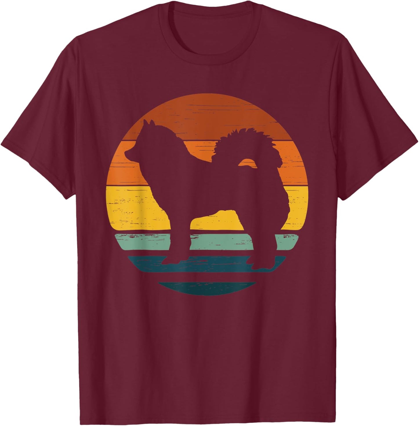 Eurasier Vintage Retro Mom Dad Dog Gift T-Shirt - T-Shirt | Maroon