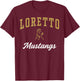 Loretto High School Mustangs T-Shirt - T-Shirt | Maroon