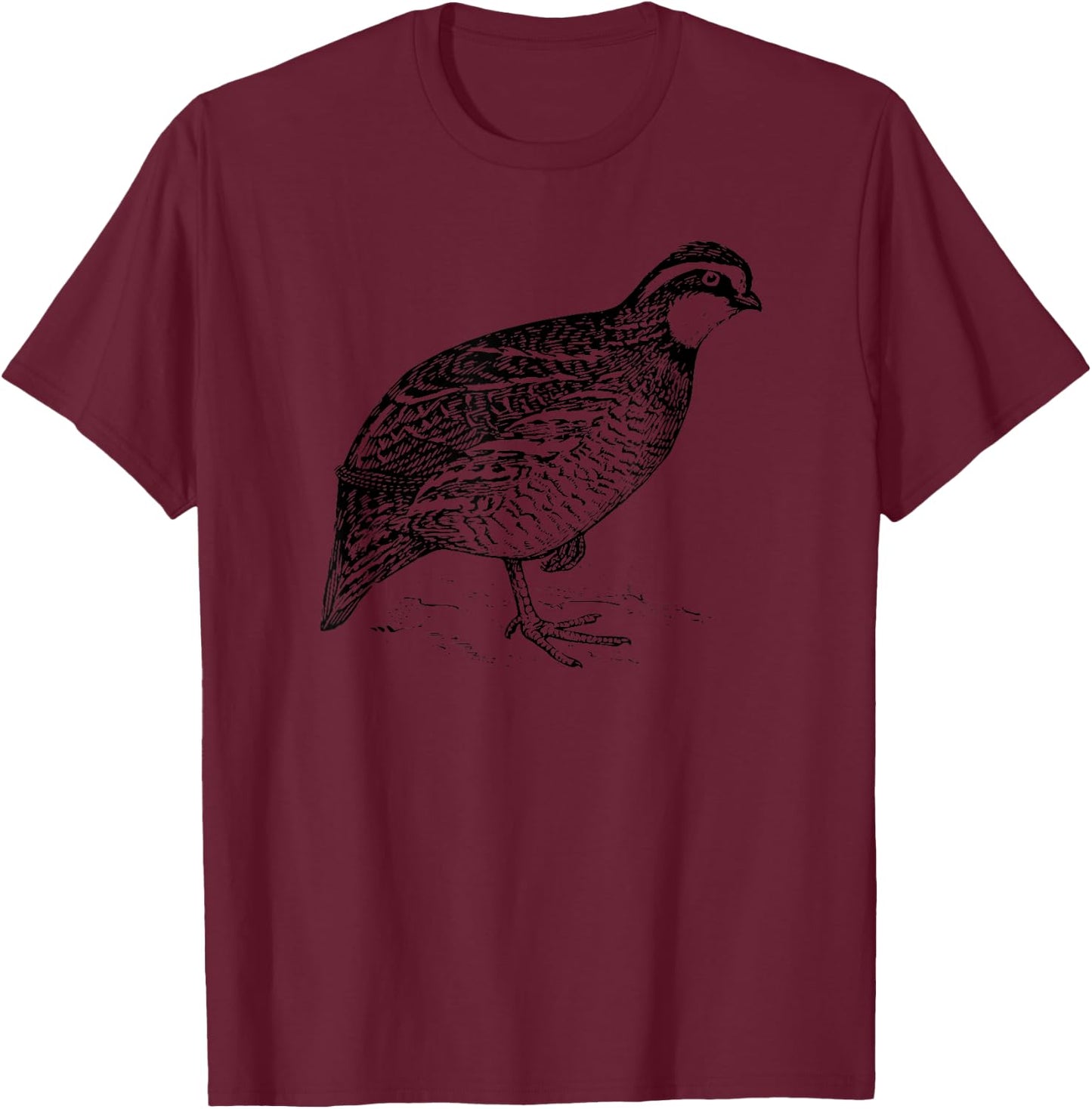 Bobwhite Quail Bird T-Shirt - T-Shirt | Maroon