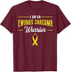 I Am A Warrior Ewing's Sarcoma Bone Cancer Awareness Ribbon T-Shirt - T-Shirt | Maroon