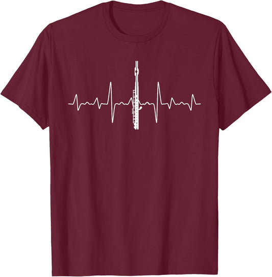Musical Instrument Orchestra Flute Player Gift Flute T-Shirt - T-Shirt | Maroon