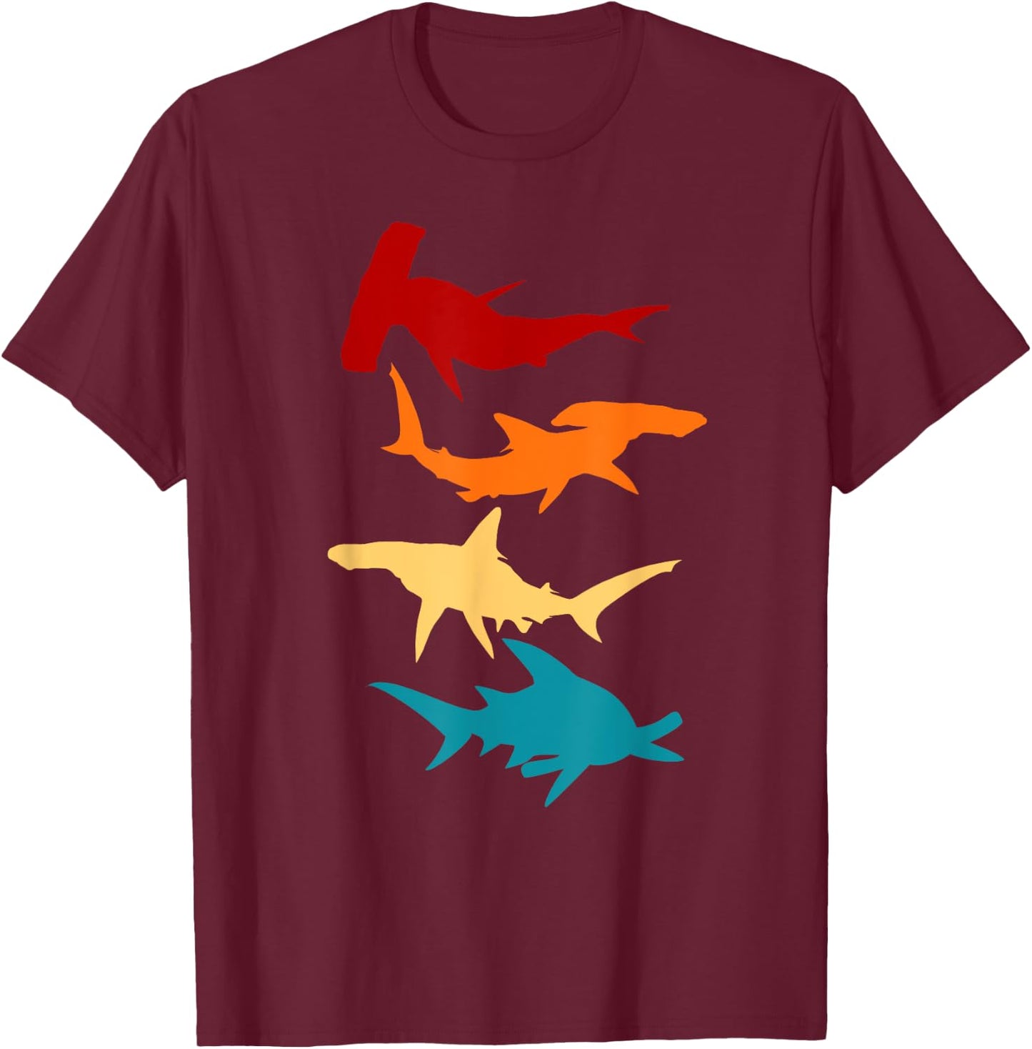 Great 4 hammer shark Gift divers T-Shirt - T-Shirt | Maroon