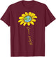 Sunflower Love Earth Day Retro Nature Environmentalist Gift T-Shirt - T-Shirt | Maroon
