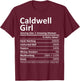 CALDWELL GIRL ID IDAHO Funny City Home Roots USA Gift T-Shirt - T-Shirt | Maroon