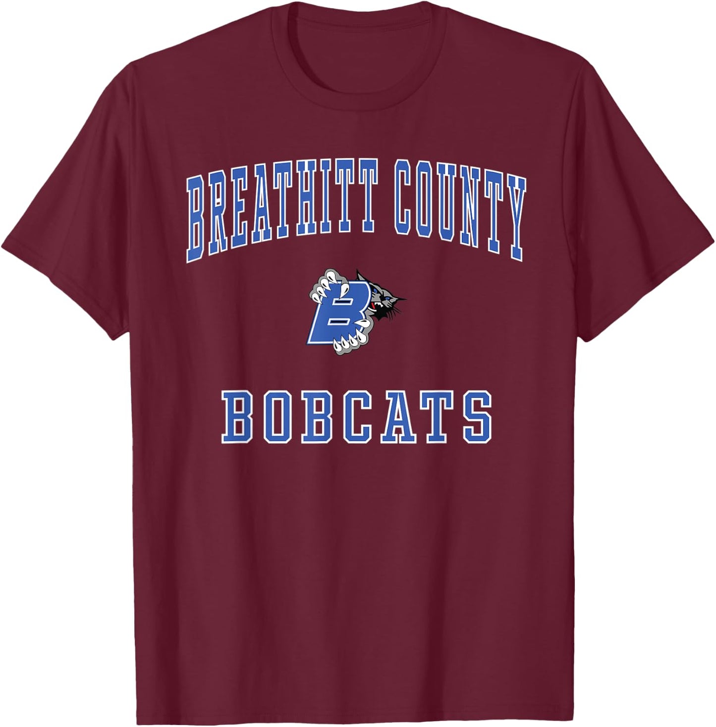 Breathitt County High School Bobcats T-Shirt - T-Shirt | Maroon