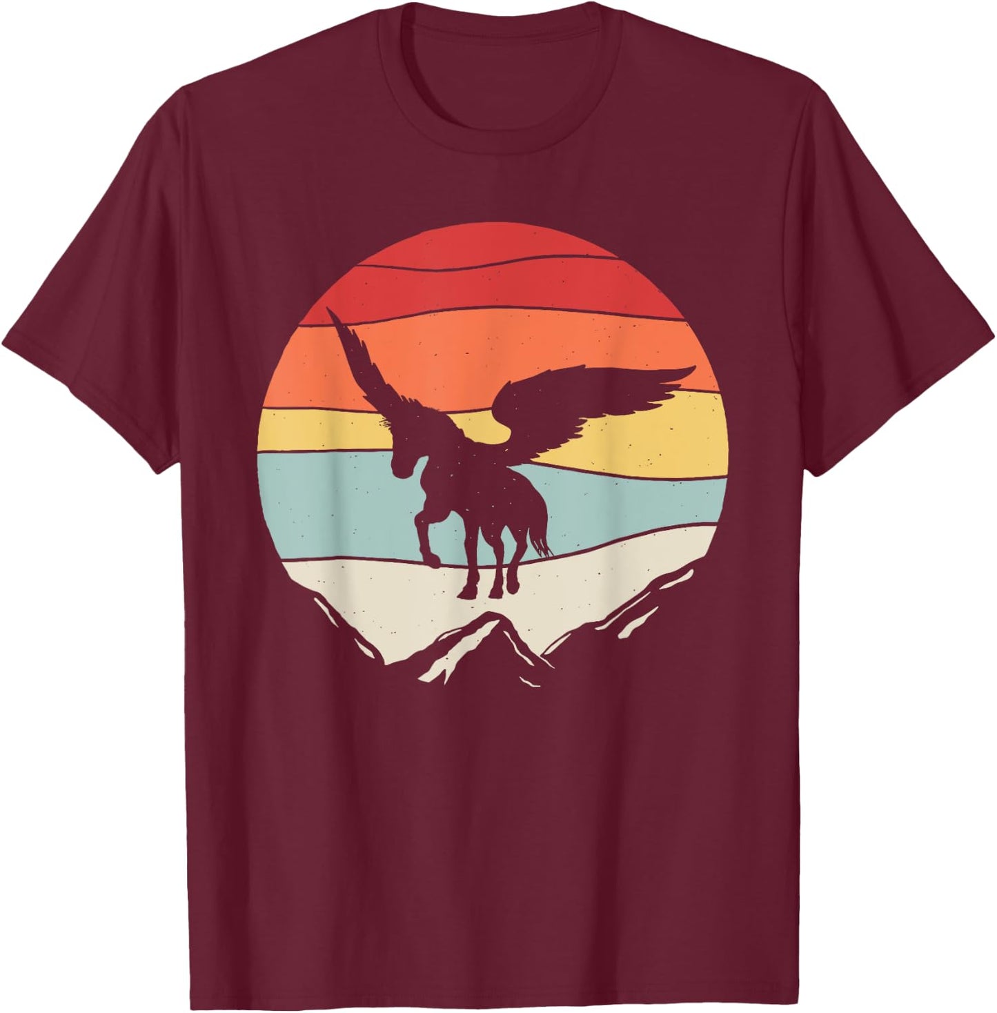 Vintage Retro Pegasus Greek Mythology T-Shirt - T-Shirt | Maroon