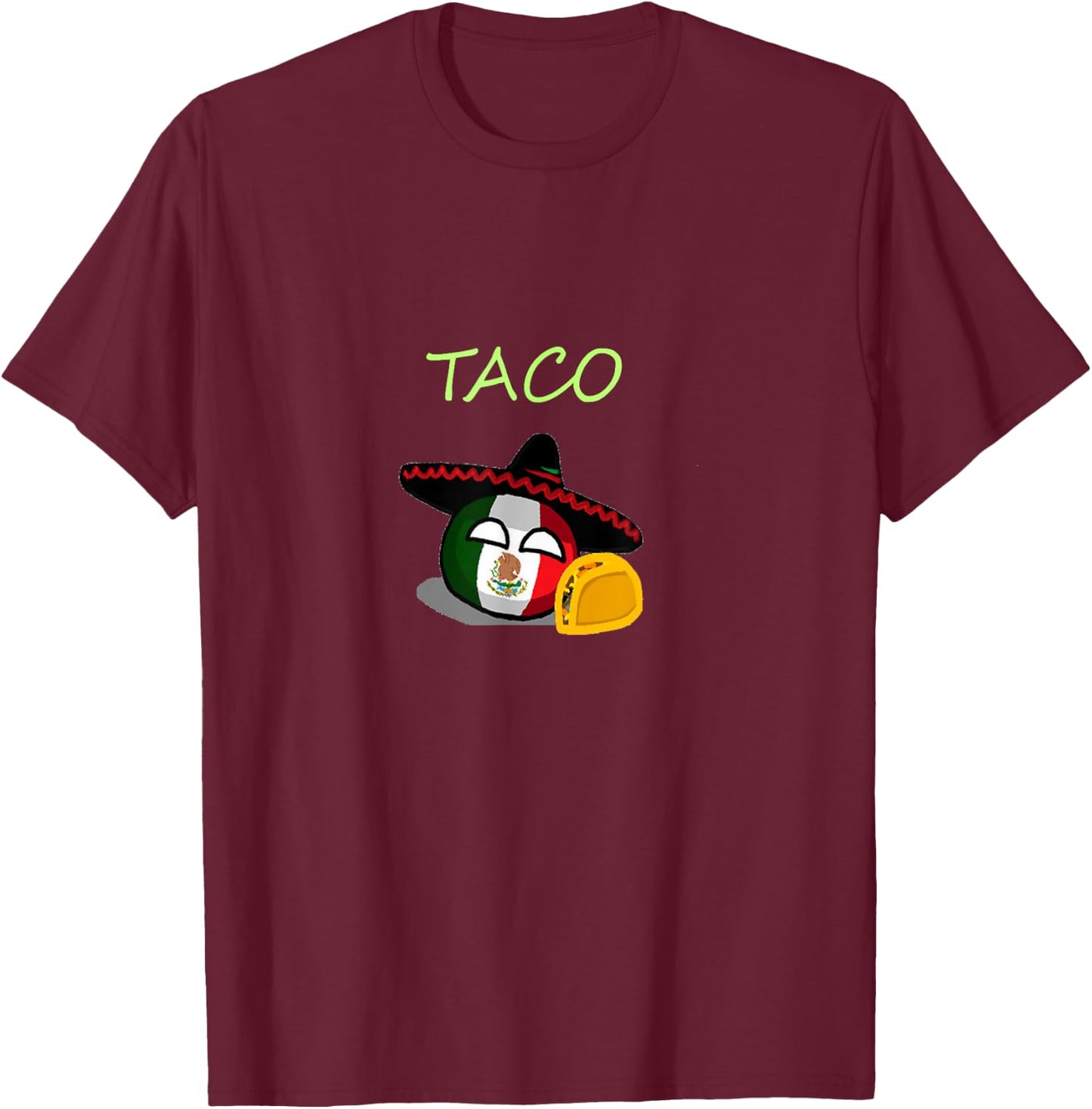 countryballs Mexico T-Shirt - T-Shirt | Maroon