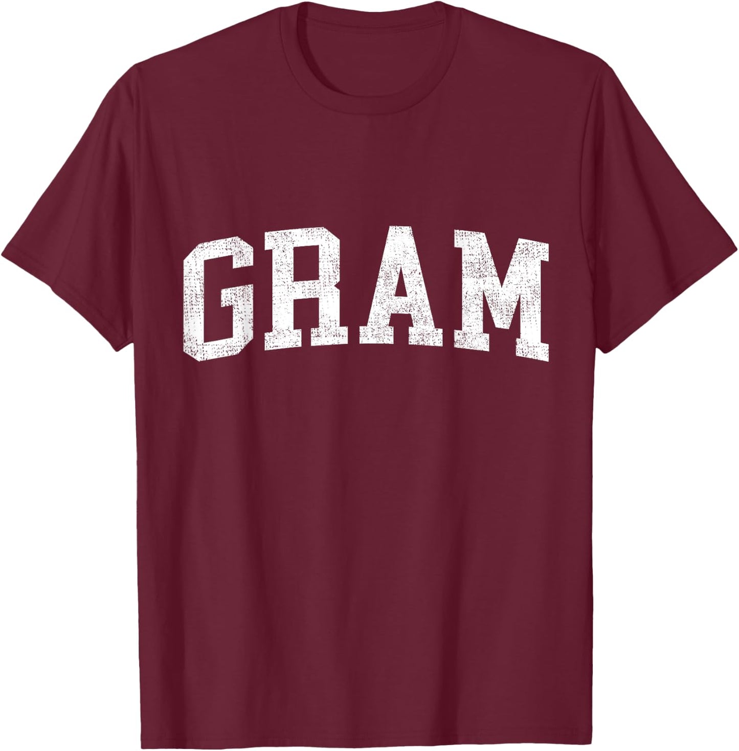 Gram Classic Bold Font Gram Birthday Gift , Small, Black T-Shirt - T-Shirt | Maroon