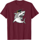 Great White Shark Graduation Cap Class of 2024 Shark Lover T-Shirt - T-Shirt | Maroon