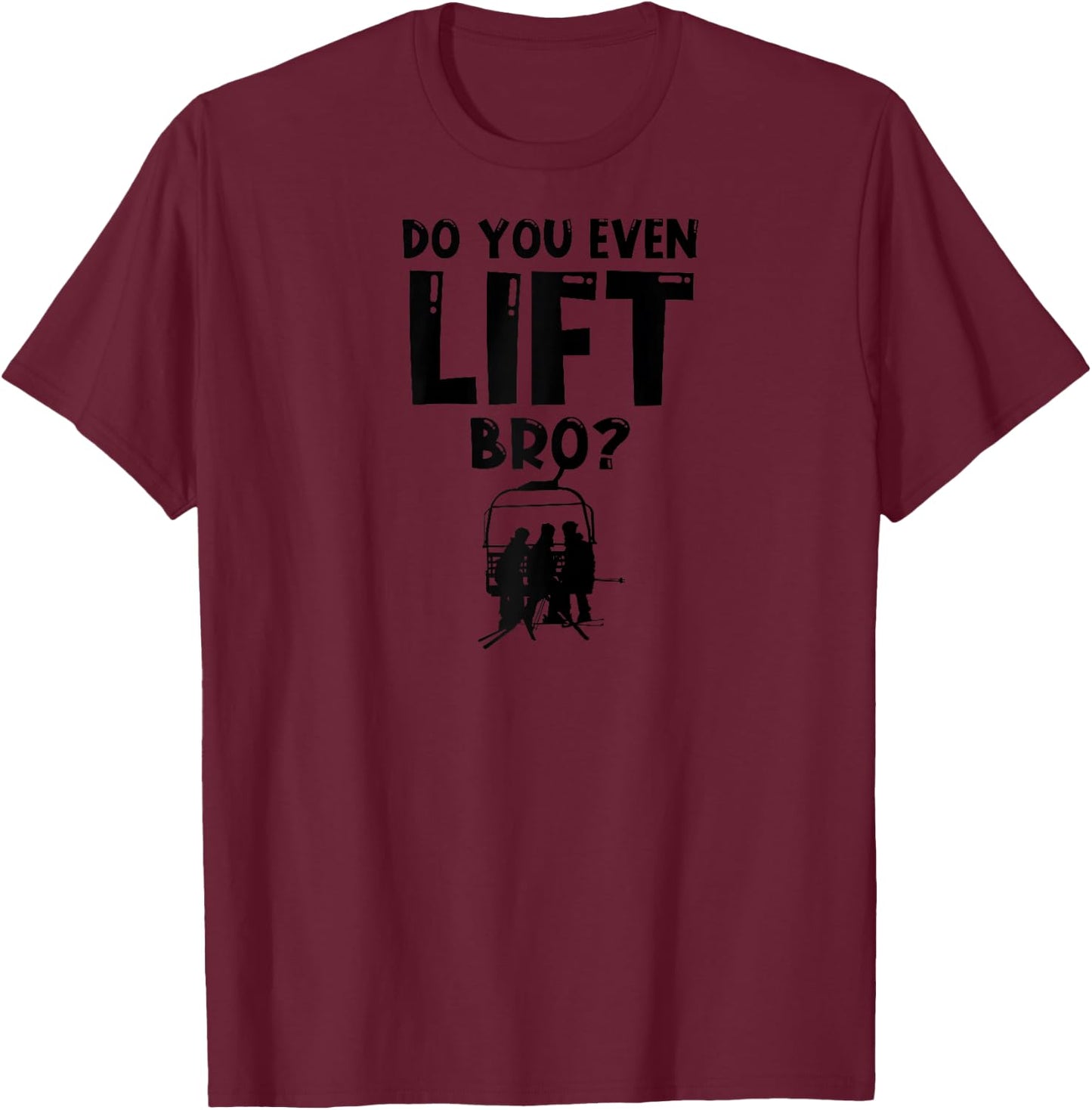 Skier Heartbeat Ski Raglan Baseball T-Shirt - T-Shirt | Maroon