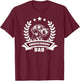 Rhodesian Ridgeback Dad - With Banner and Ear Wreath T-Shirt - T-Shirt | Maroon