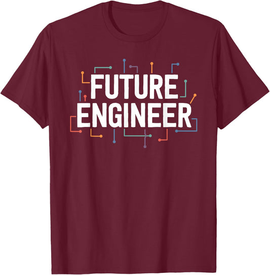 Electrical Engineering Shirt Circuit Kids Future Engineer T-Shirt - T-Shirt | Maroon