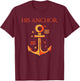 Funny Cruise Boating Her Captain His Anchor Matching Couple T-Shirt - T-Shirt | Maroon