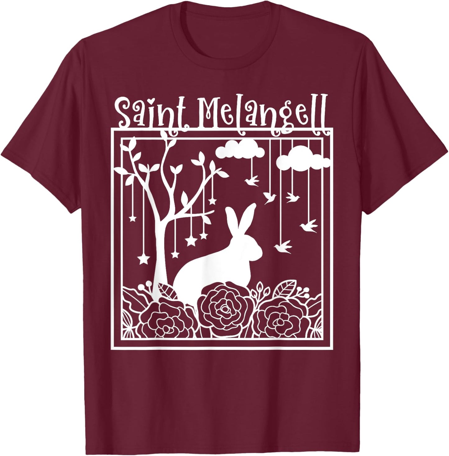 St Melangell Hares Rabbit Owner Catholic T-Shirt - T-Shirt | Maroon
