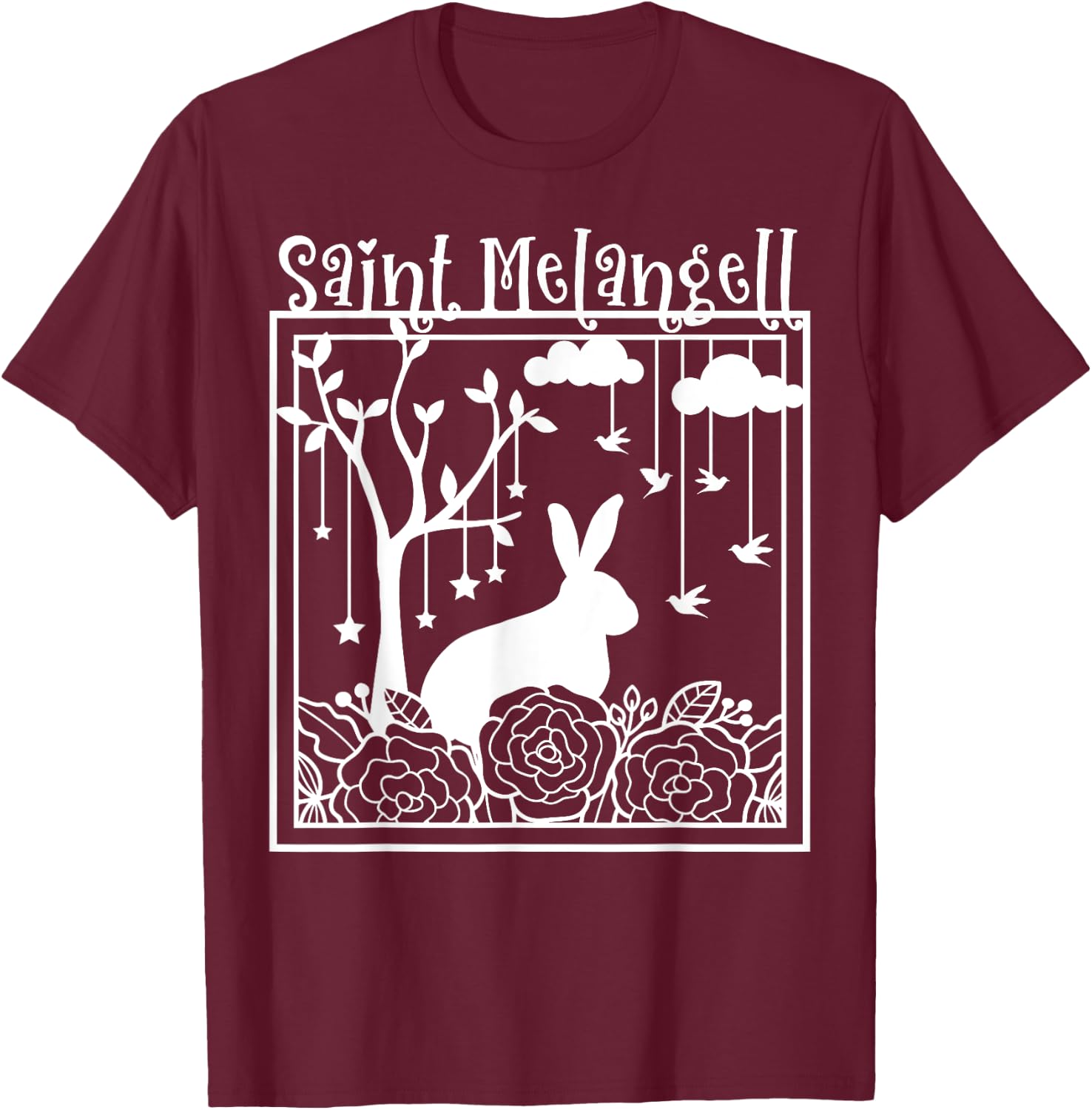 St Melangell Hares Rabbit Owner Catholic T-Shirt - T-Shirt | Maroon