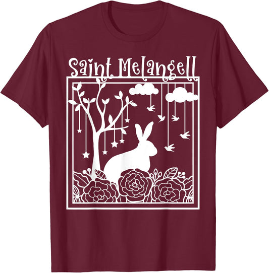 St Melangell Hares Rabbit Owner Catholic T-Shirt - T-Shirt | Maroon
