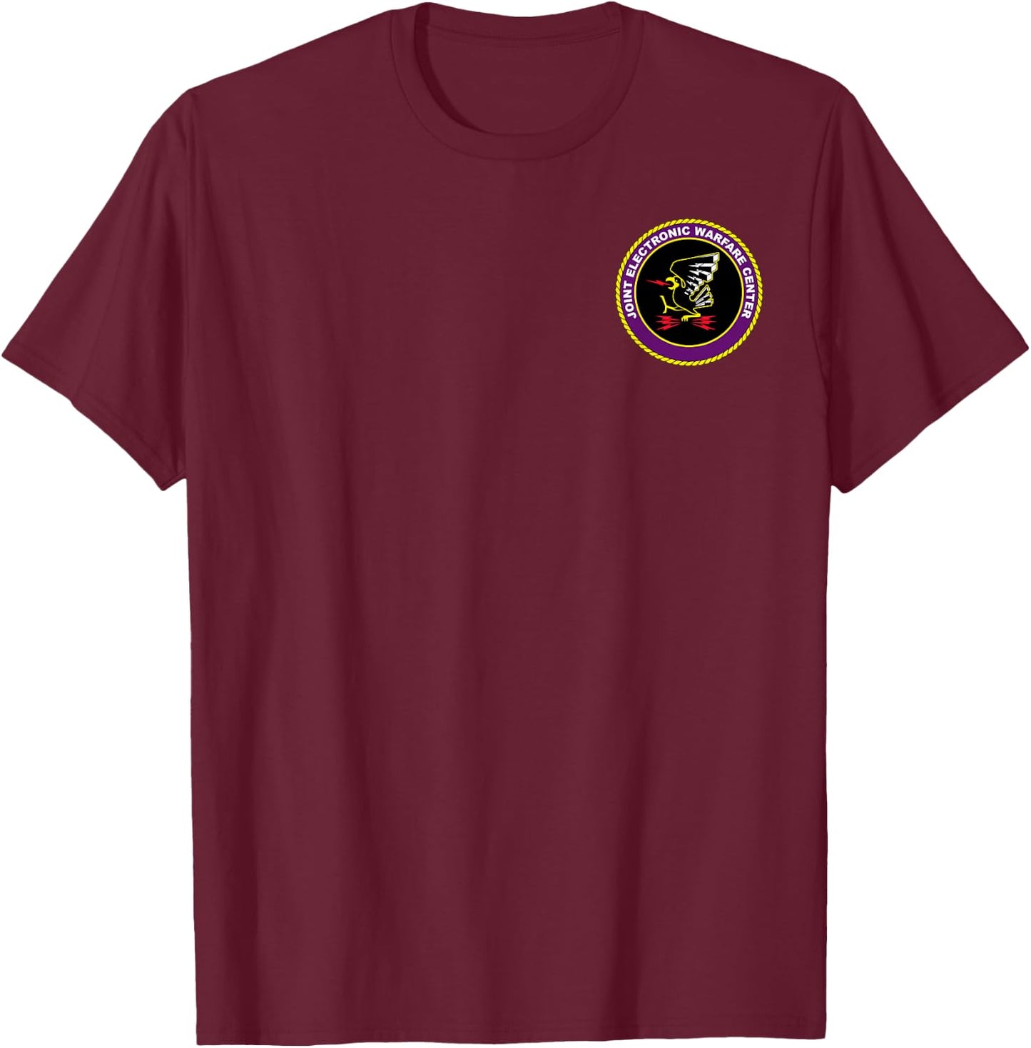 Joint Electronic Warfare Center JEWC Air Force Patch T-Shirt - T-Shirt | Maroon