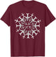 Pilot Gift Snowflake Airplanes Christmas Snow Aviation Plane T-Shirt - T-Shirt | Maroon