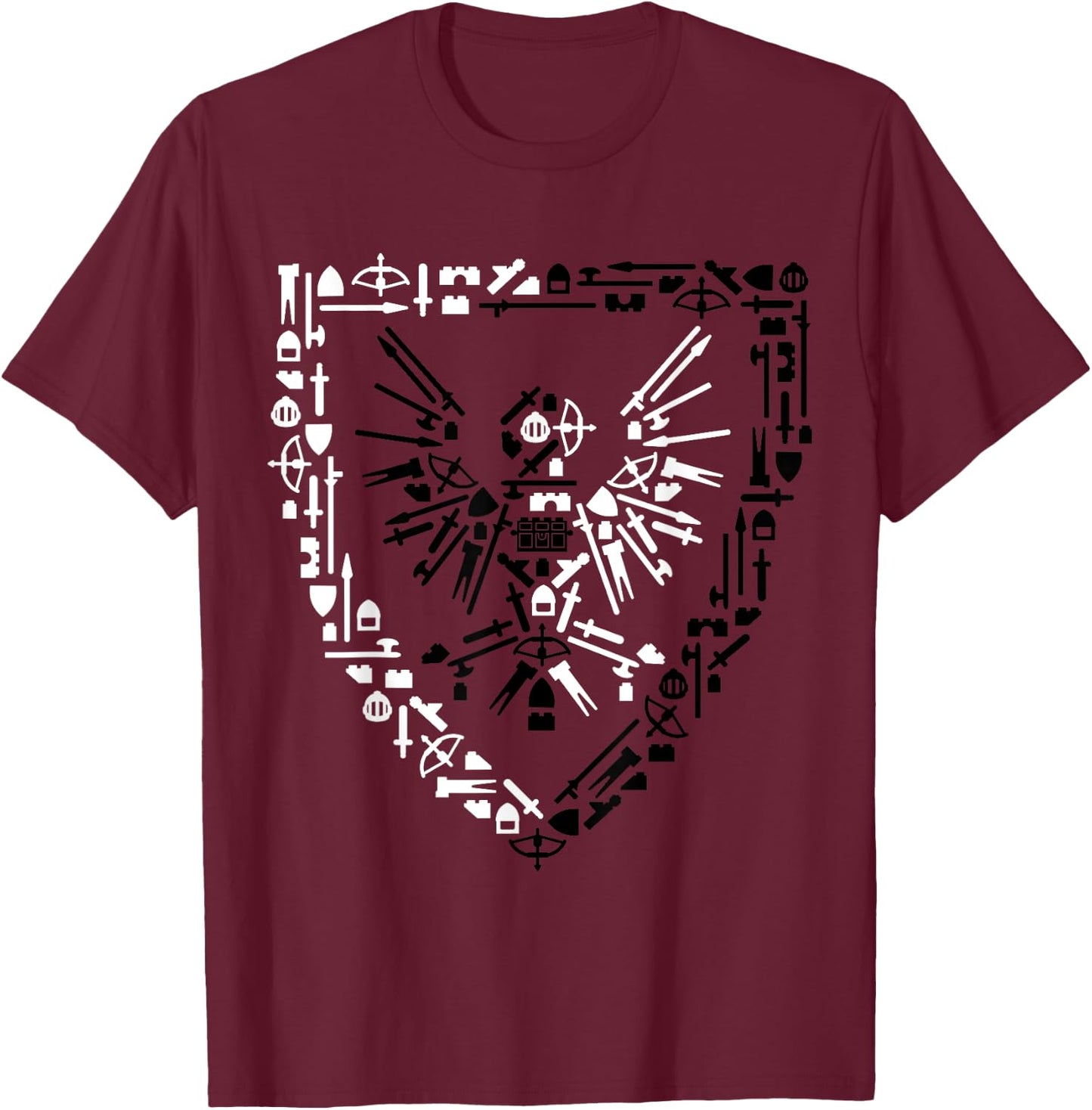 AFOL Black Falcons Castle shirt T-Shirt - T-Shirt | Maroon