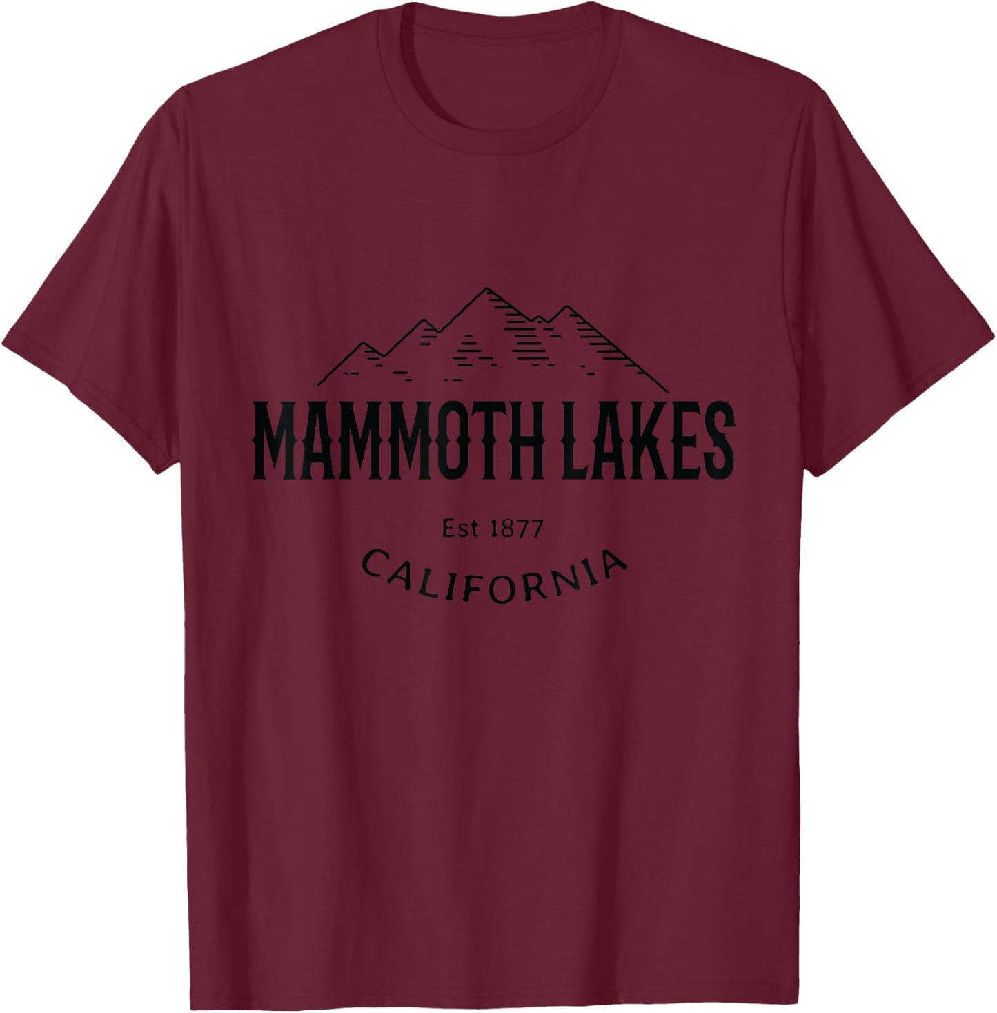Original Mammoth Lakes California Sierra Nevada Mountains T-Shirt - T-Shirt | Maroon