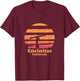 Encinitas California Retro Surf Vintage Surfing Sun 70's T-Shirt - T-Shirt | Maroon