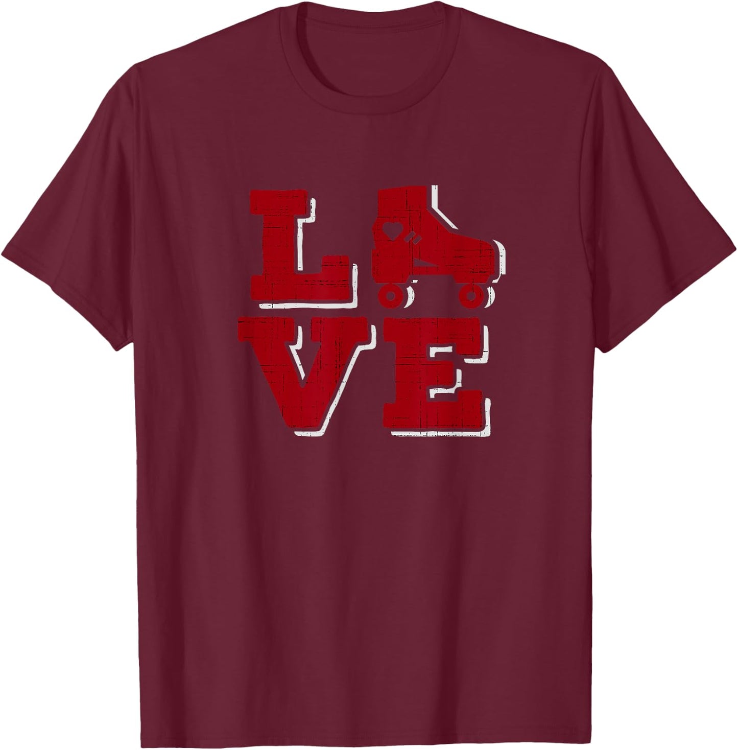 Roller Skates Love Roller Skating Derby Skate Trainer T-Shirt - T-Shirt | Maroon
