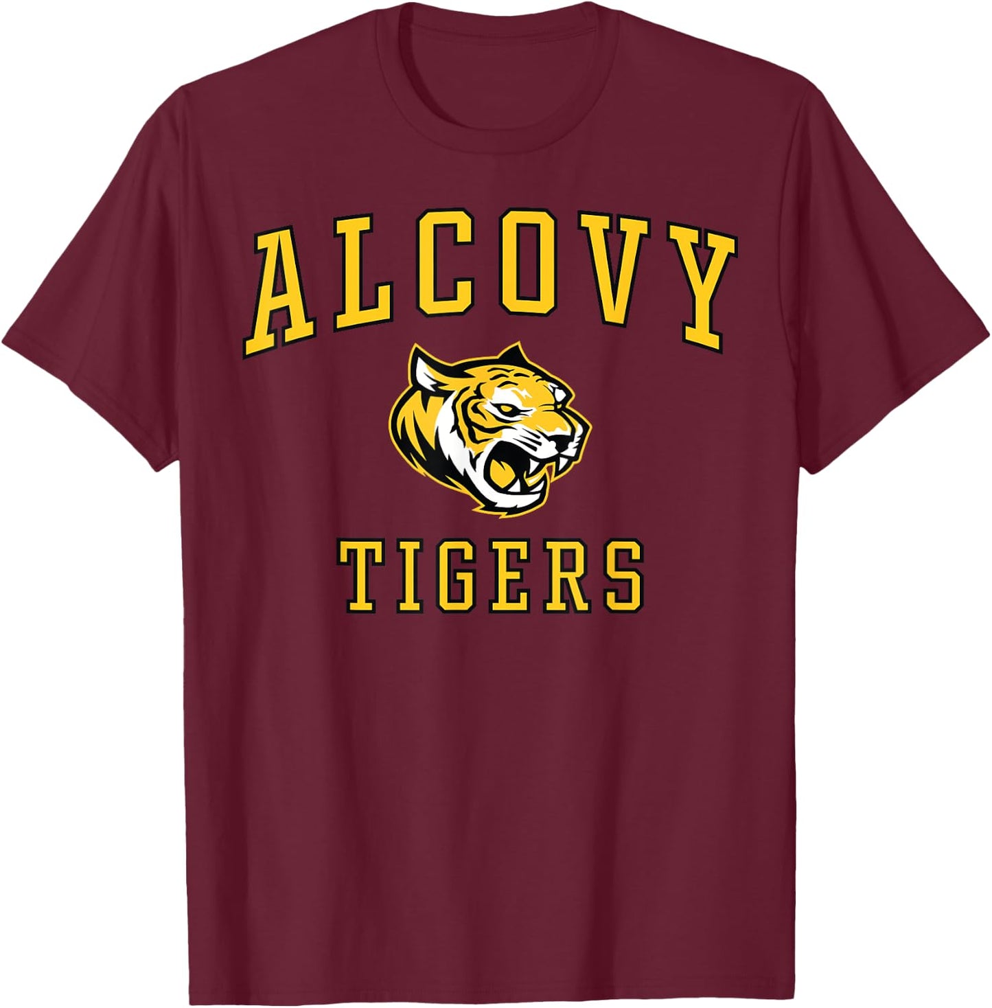 Alcovy High School Tigers T-Shirt - T-Shirt | Maroon