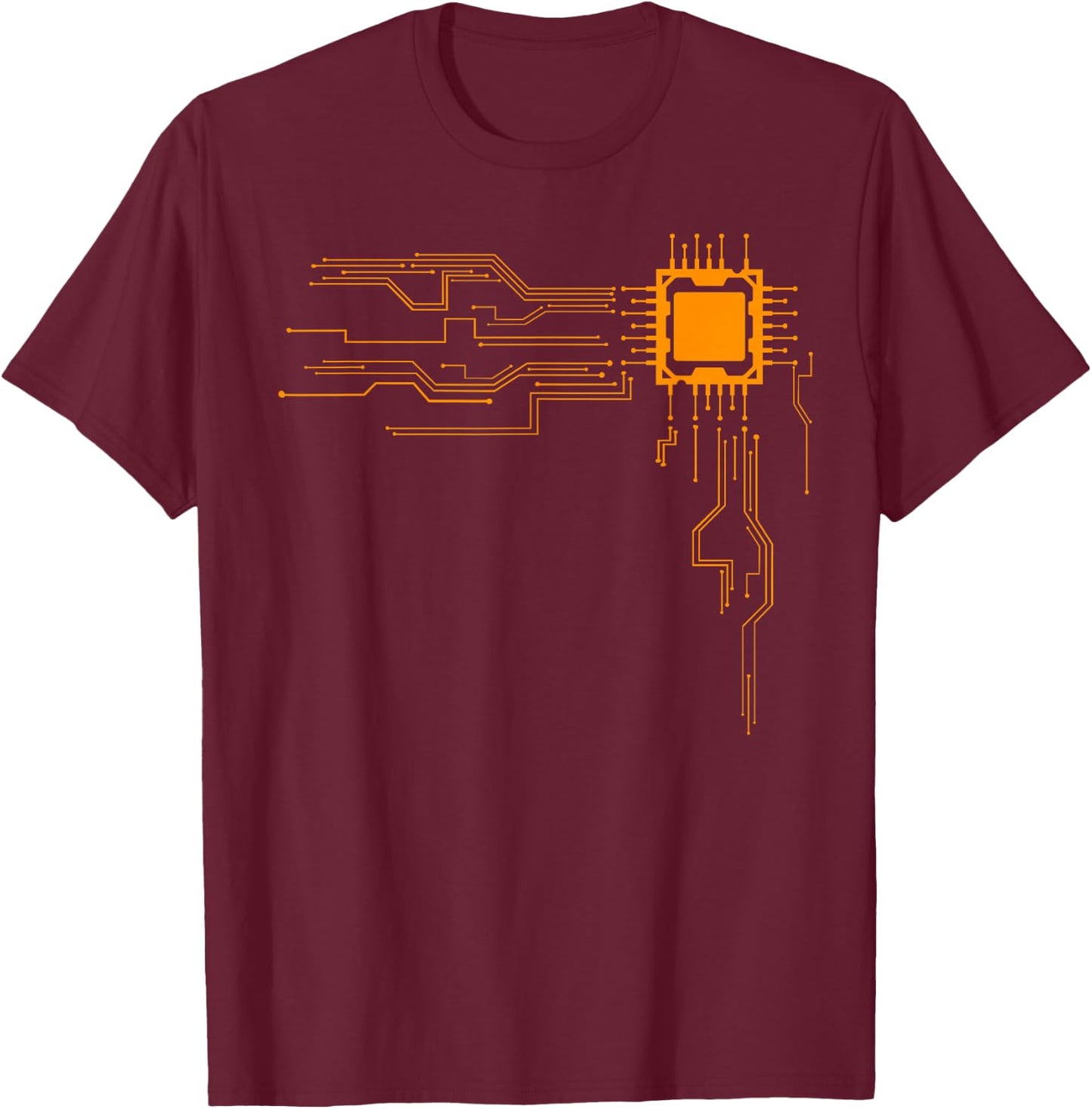 Funny Computer Geek Nerd Gift Cool Computer Core Circuit T-Shirt - T-Shirt | Maroon