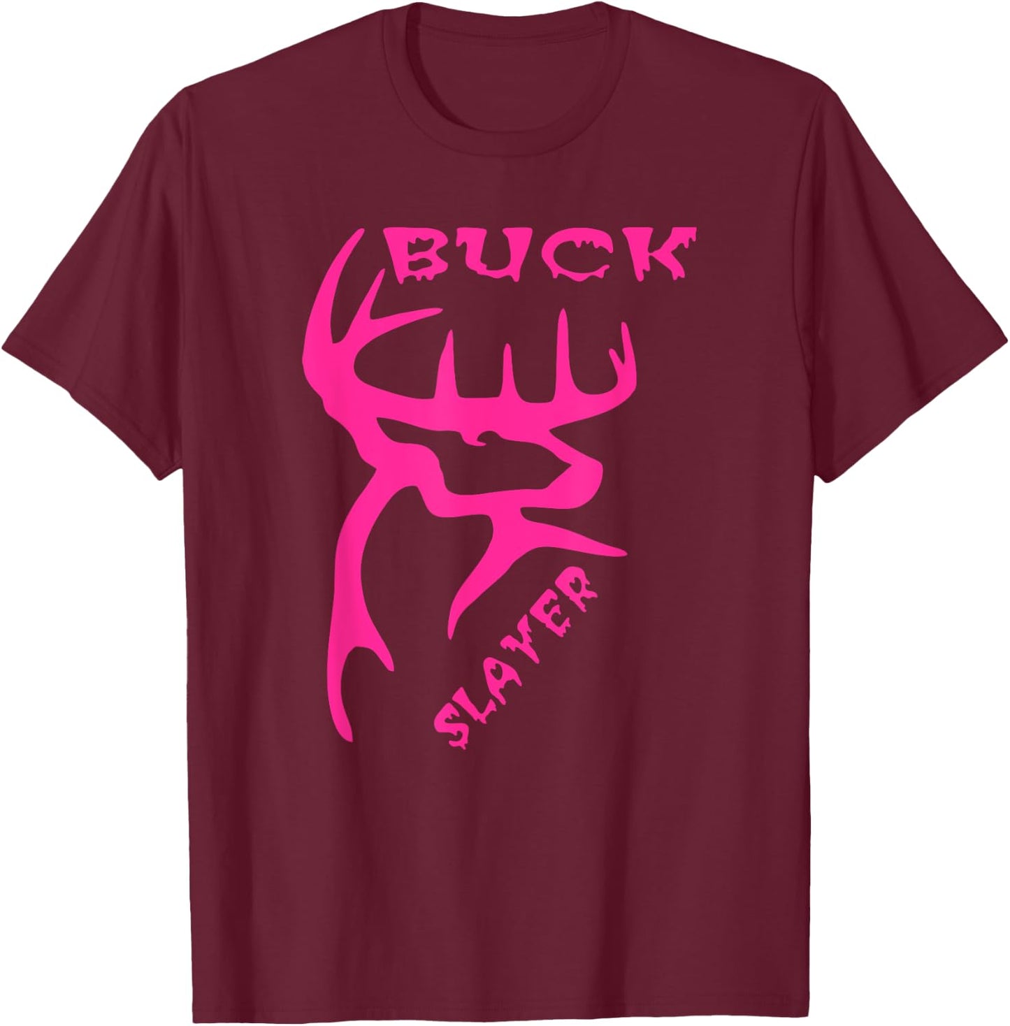Buck Slayer Whitetail Deer T-Shirt - T-Shirt | Maroon