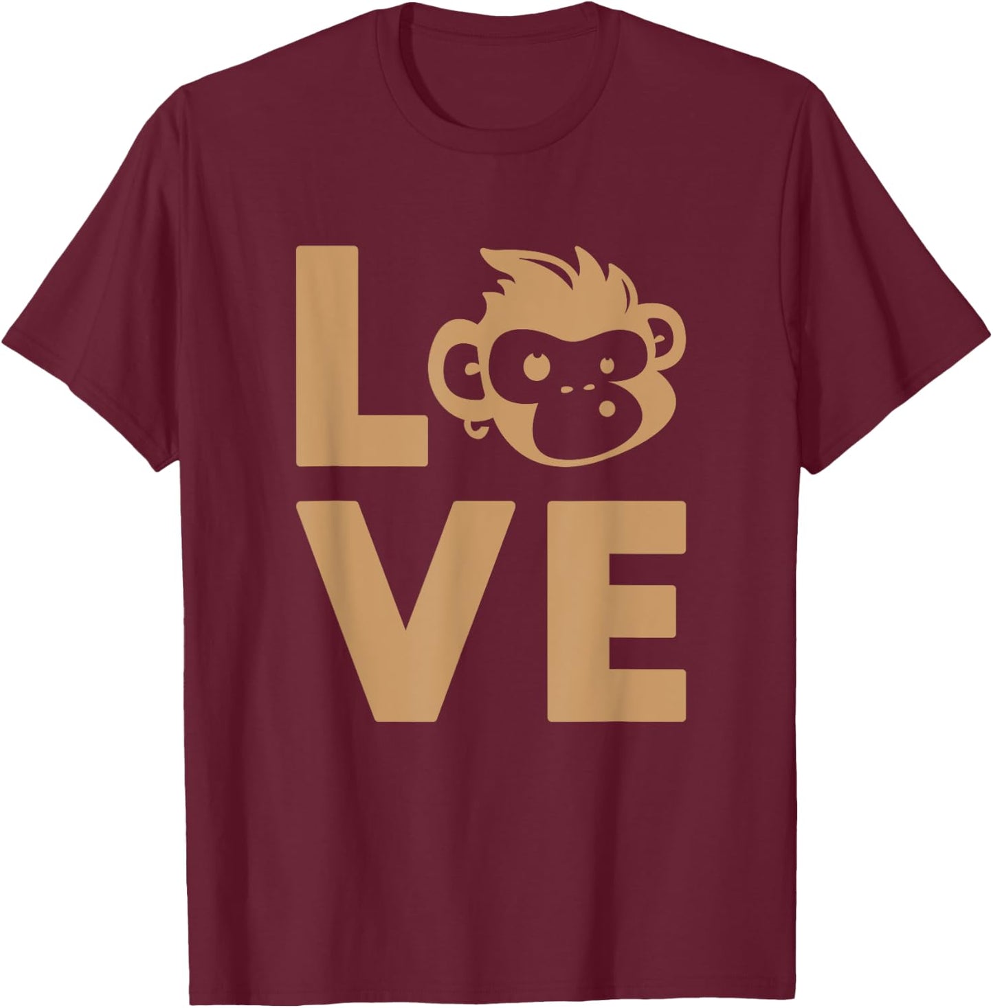Love Monkey T-Shirt - T-Shirt | Maroon