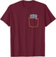 Elephant In Pocket T-Shirt - T-Shirt | Maroon