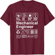 Mechanical Engineer Product Label Funny Gift T-Shirt - T-Shirt | Maroon