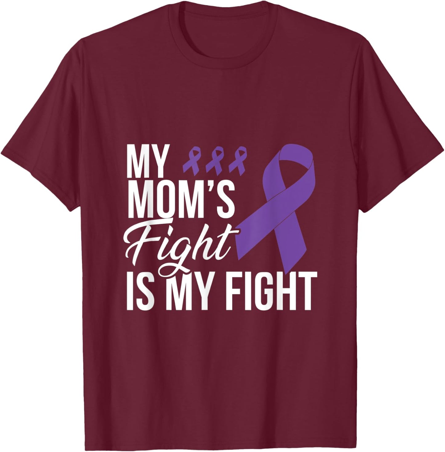 Leiomyosarcoma Fight Cancer Ribbon T-Shirt - T-Shirt | Maroon